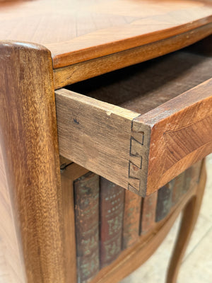 Book fronted bedside cabinet