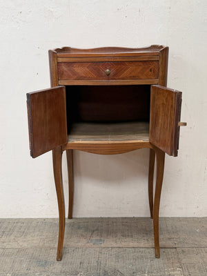 Book fronted bedside cabinet