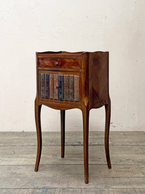 Book fronted bedside cabinet