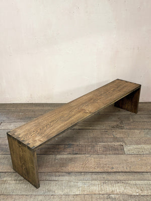 Deep seated bench with dovetail ends