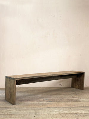 Deep seated bench with dovetail ends