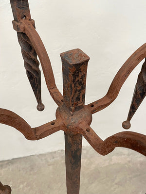 4-arm wrought iron standard lamp 'as is'