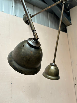 Articulated brass lights