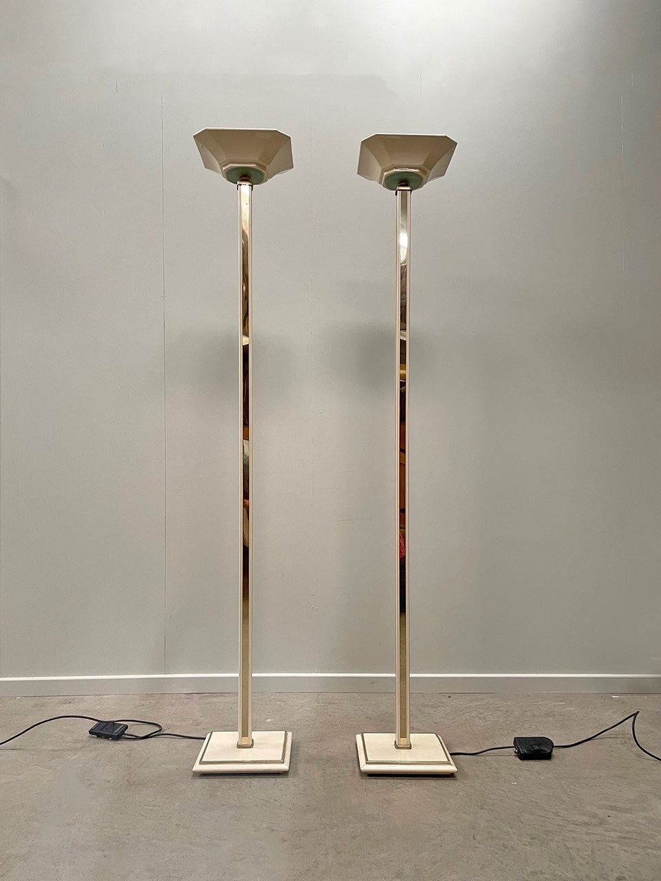 Pair of standard lamps