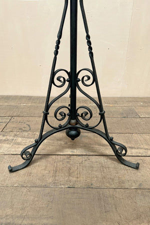 Scrolled iron standing lamp