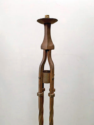 Wrought iron standard lamp