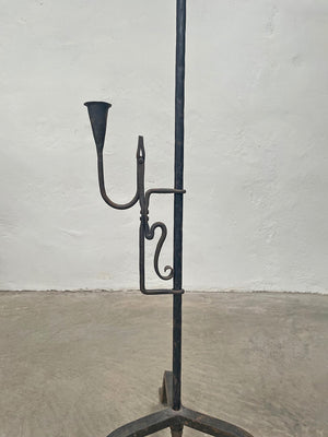 Wrought iron standard lamp