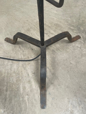 Wrought iron standard lamp