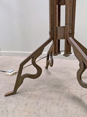 Wrought iron standard lamp