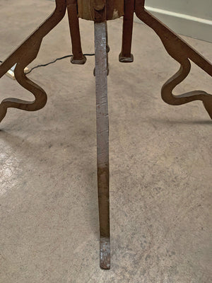 Wrought iron standard lamp