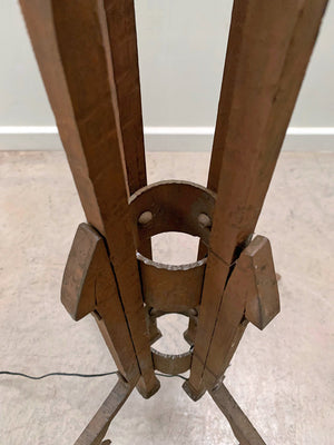 Wrought iron standard lamp