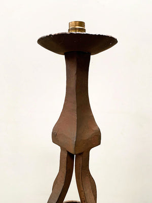 Wrought iron standard lamp