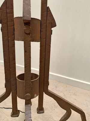 Wrought iron standard lamp