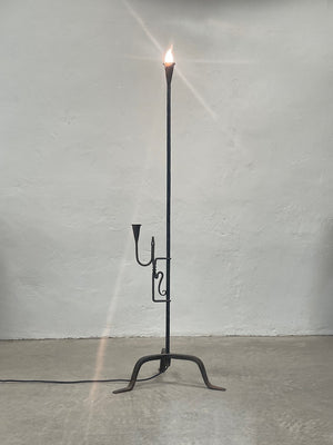 Wrought iron standard lamp