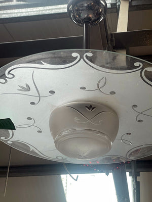 Art Deco light with etched glass