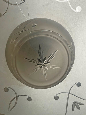 Art Deco light with etched glass