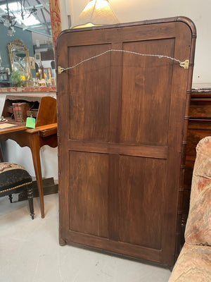 Tall curved shoulder faux bamboo mirror