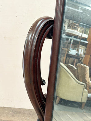 Large mahogany cheval
