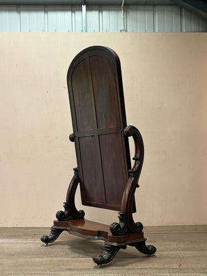 Large mahogany cheval
