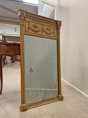 Gilded trumeau mirror