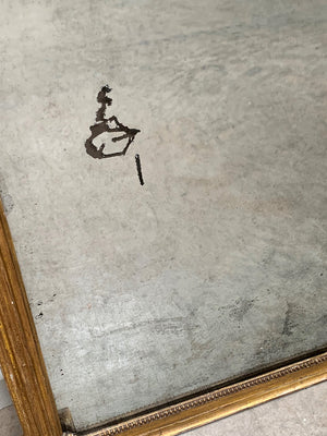 Gilded trumeau mirror