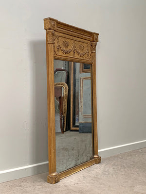 Gilded trumeau mirror
