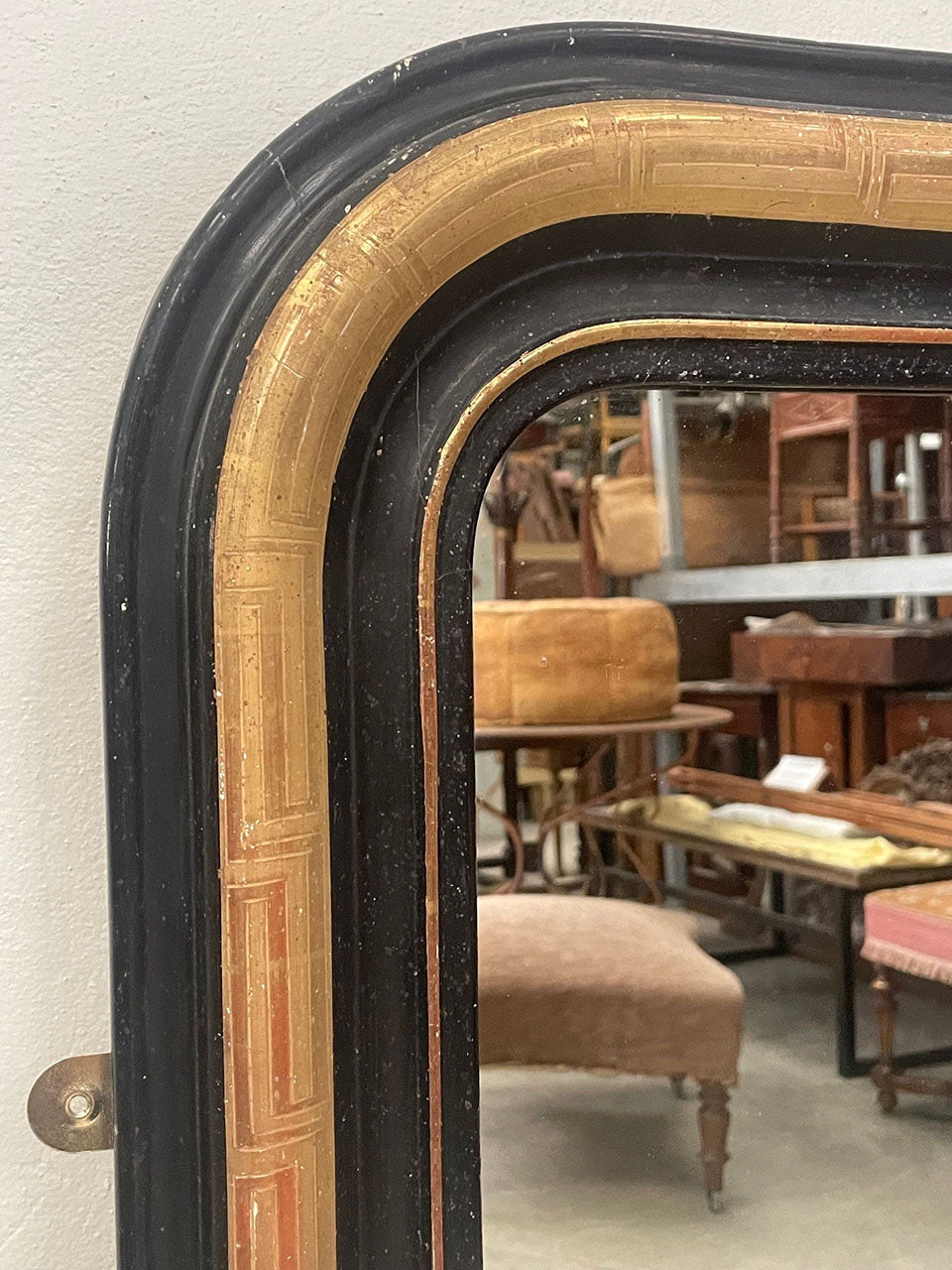 Louis Philippe ebonised mirror