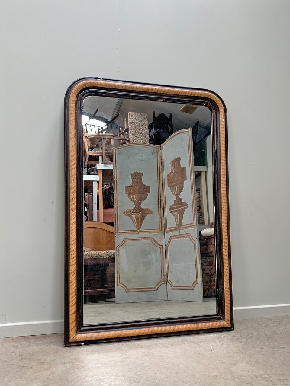 Louis Philippe ebonised mirror