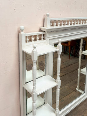 Edwardian mirror with shelves