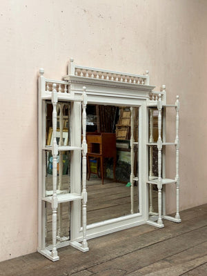 Edwardian mirror with shelves