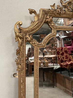 19th century cushion mirror