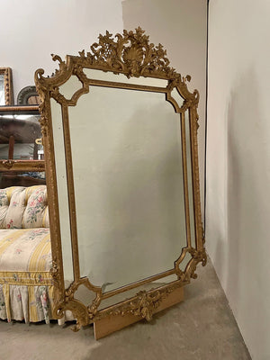 19th century cushion mirror