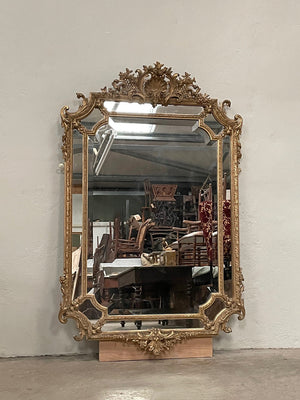 19th century cushion mirror