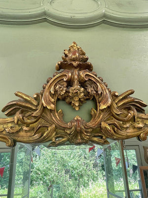 Large carved gilt mirror