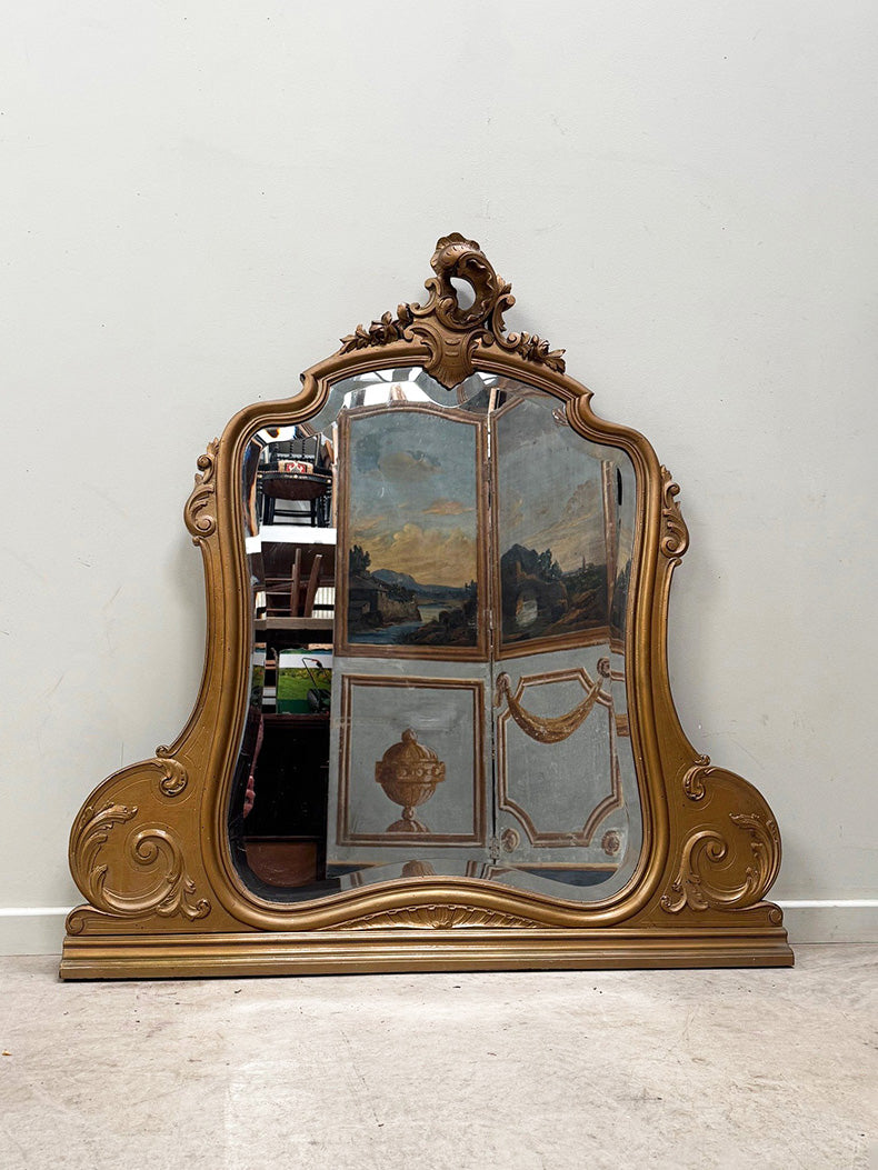 Louis XV style overmantle mirror