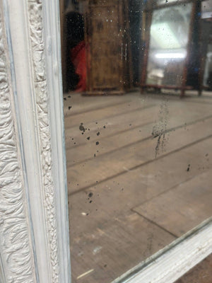 Painted mirror with crest