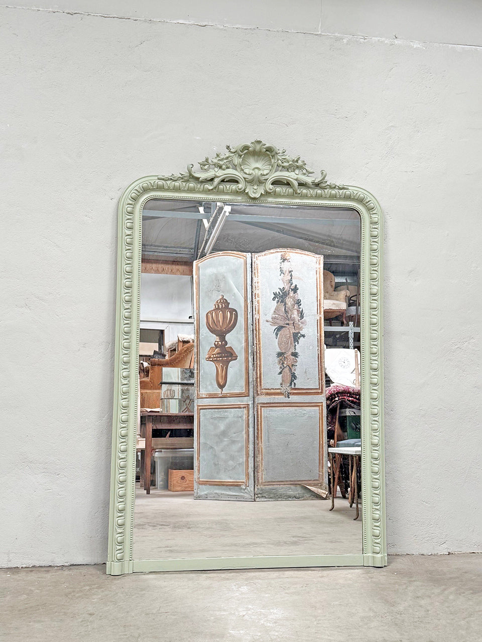 Painted Louis Philippe mirror