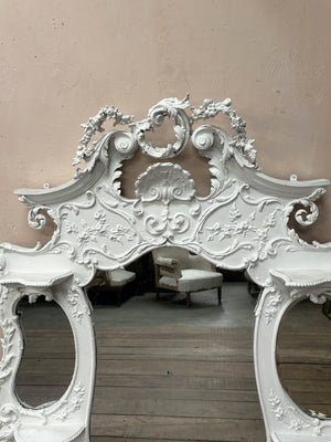 White painted overmantel