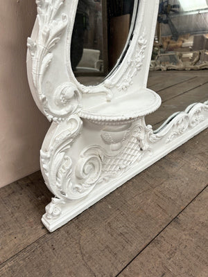 White painted overmantel