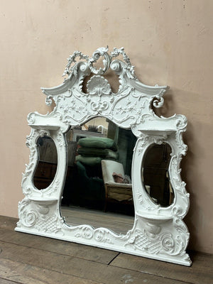 White painted overmantel