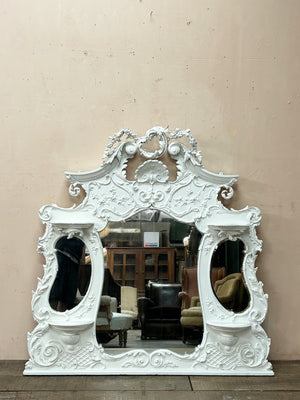 White painted overmantel