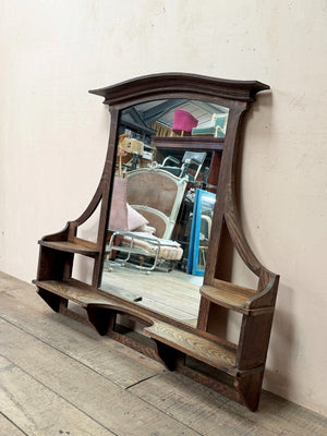 Swiss oak mirror