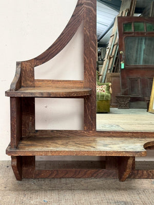 Swiss oak mirror
