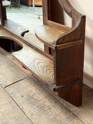 Swiss oak mirror