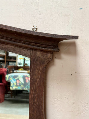 Swiss oak mirror
