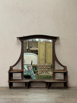 Swiss oak mirror