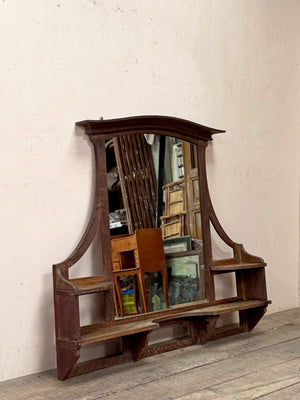 Swiss oak mirror