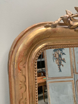 Crested Louis Philippe mirror