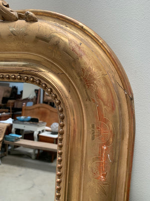 Crested Louis Philippe mirror