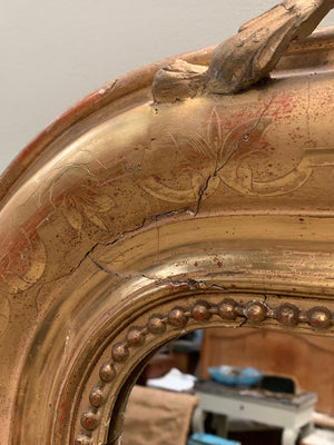 Crested Louis Philippe mirror